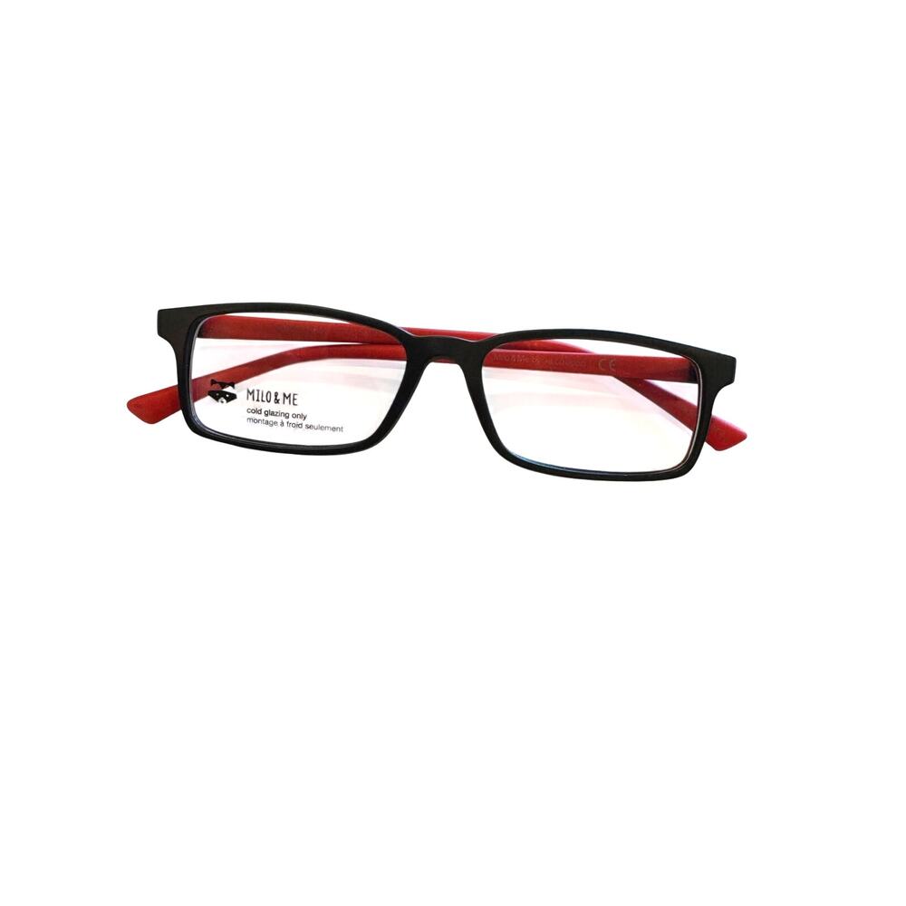 NEW Milo & Me Red and Black Rectangular Kids Glasses